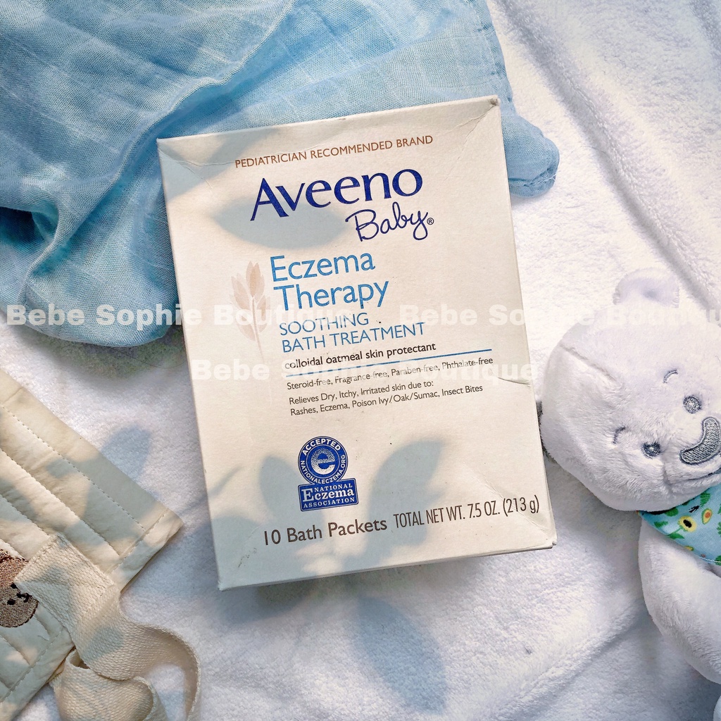 Bột tắm cho bé chàm sữa Aveeno Baby Eczema Therapy Soothing Bath