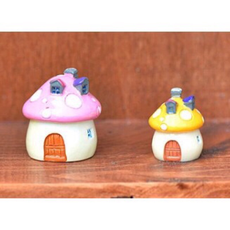 Terrarium Nhà nấm tiểu cảnh mini sân vườn trang trí bể cá