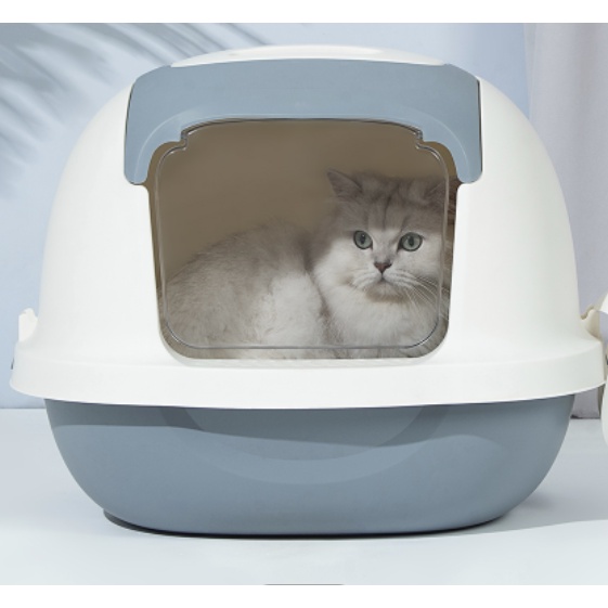 Chậu - Nhà vệ sinh cho mèo PAKEWAY chất liệu nhựa cao cấp ABS tặng kèm xẻng thông minh