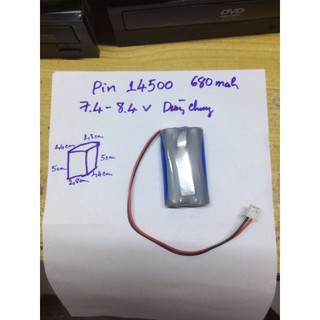 pin 2s 14500 7.4-8.4v 680mah