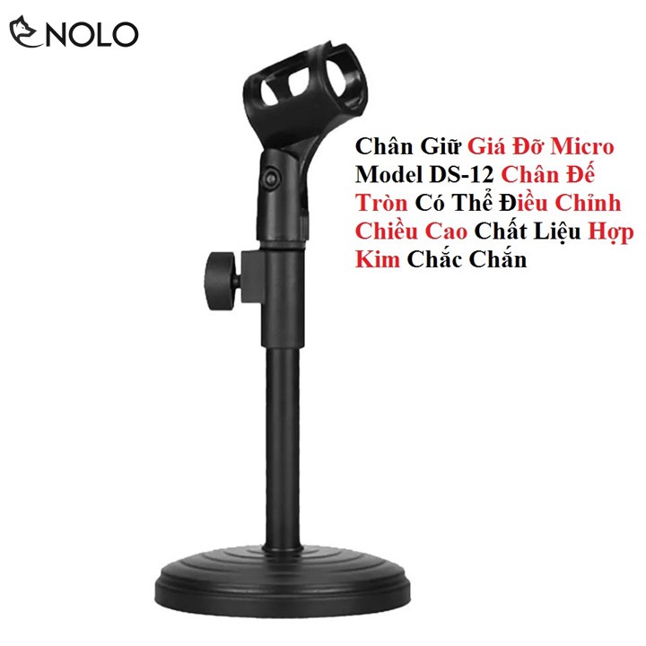 Chân kẹp Micro Mini FLOVEME C11 Để Bàn,Giá Đỡ Mic Điều Chỉnh Kẹp Cho Bàn Hát Karaoke xoay 360 độ chất liệu cao cấp