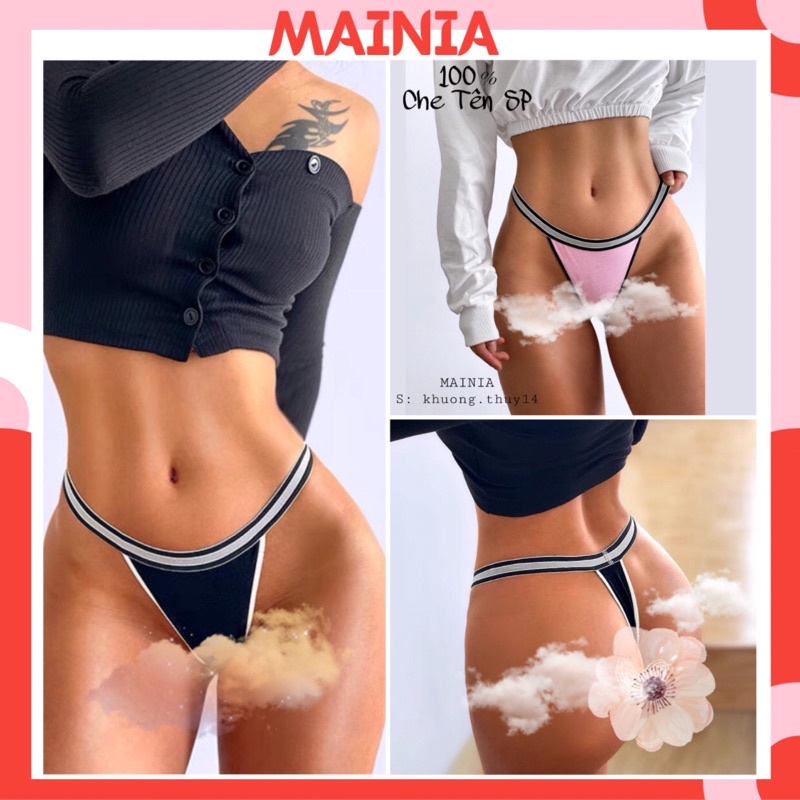[ CÓ BiGSIZE ] Quần Lót Lọt Khe Cotton Màu Trơn Kiểu Dáng Sexy Gợi Cảm Mặc Cực Thoải Mái Mainia Shop