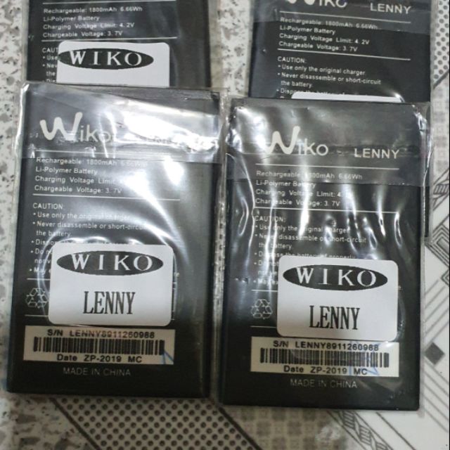 PIN WIKO LENNY LENNY 2 SUNNY 2 PLUS JERRY 3702 2600 SUNNY 3