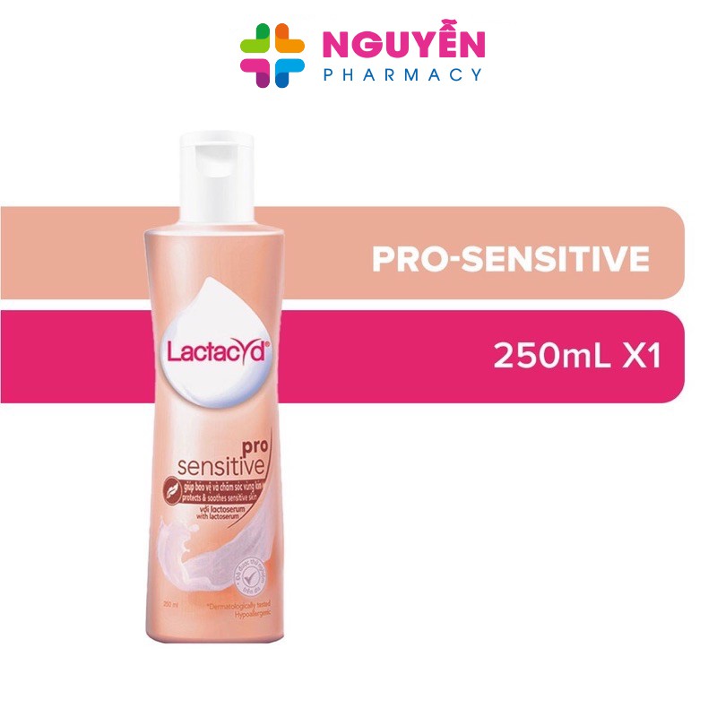 Dung dịch vệ sinh phụ nữ Lactacyd pro sensitive FH - Giúp bảo vệ, giữ ẩm, ngăn mùi vùng nhạy cảm