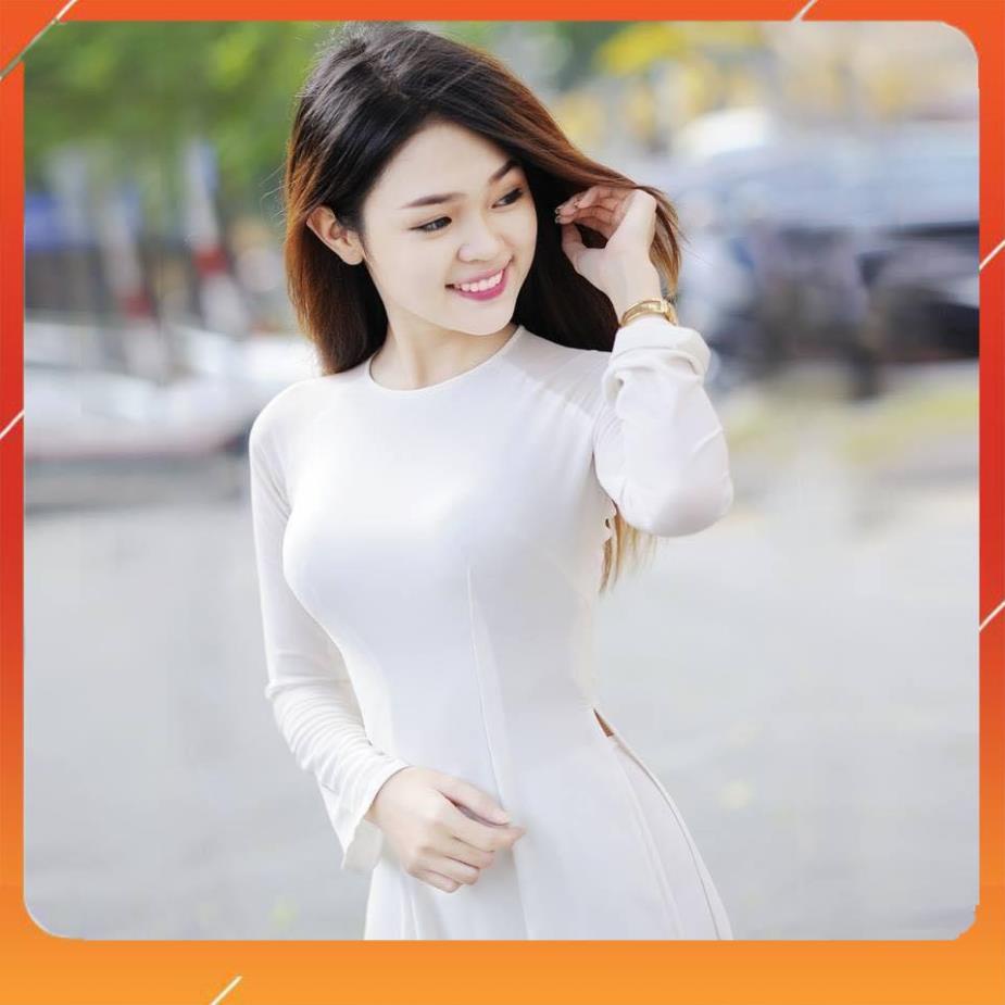 [SALE SẬP SÀN] Áo Dài Trơn Màu Hồng Sen Siêu Hot, Mầu Mới_áo dài may sẵn chất đẹp