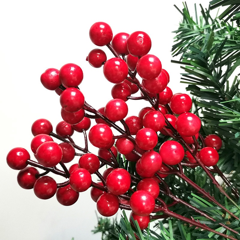 (Gói 5 Cái) Chùm Berry Giả 21cm Trang Trí Cây Thông Giáng Sinh