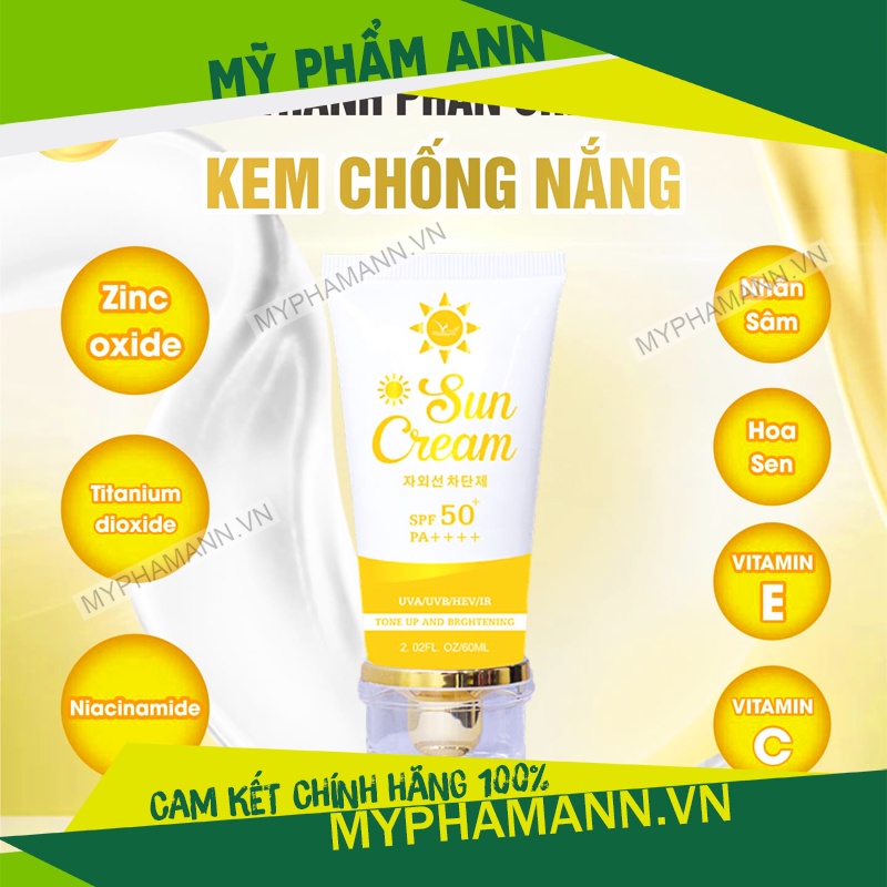 Kem Chống Nắng Vip White Chính Hãng - Kem Chống Nắng Nâng Tone Bảo Vệ Da