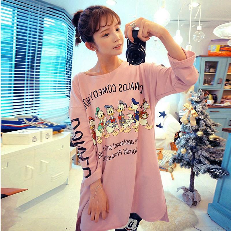 Bộ pijama dài tay in hoạt hình dễ thương