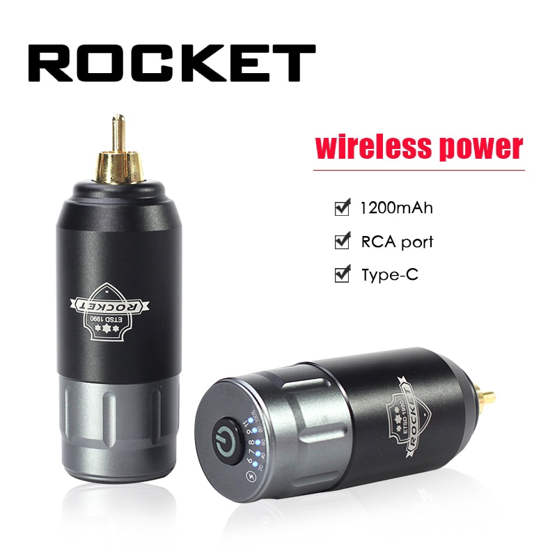 Nguồn Cấp Nguồn RCA Mini Cho Máy Xăm Hình Không Dây Có Thể Sạc Lại