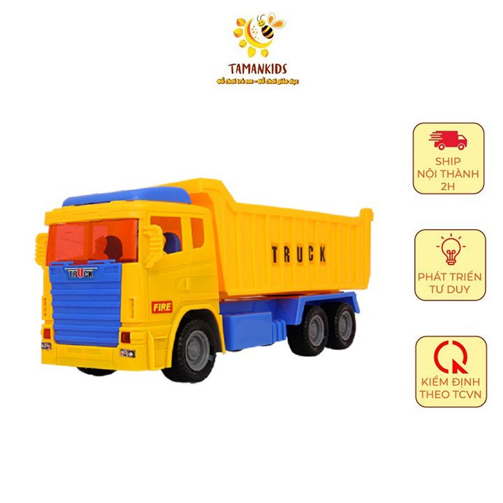 Đồ Chơi Ô Tô Mô Hình Xe Ben Loại Lớn Long Thủy Hàng VN Nhựa ABS Nguyên Chất