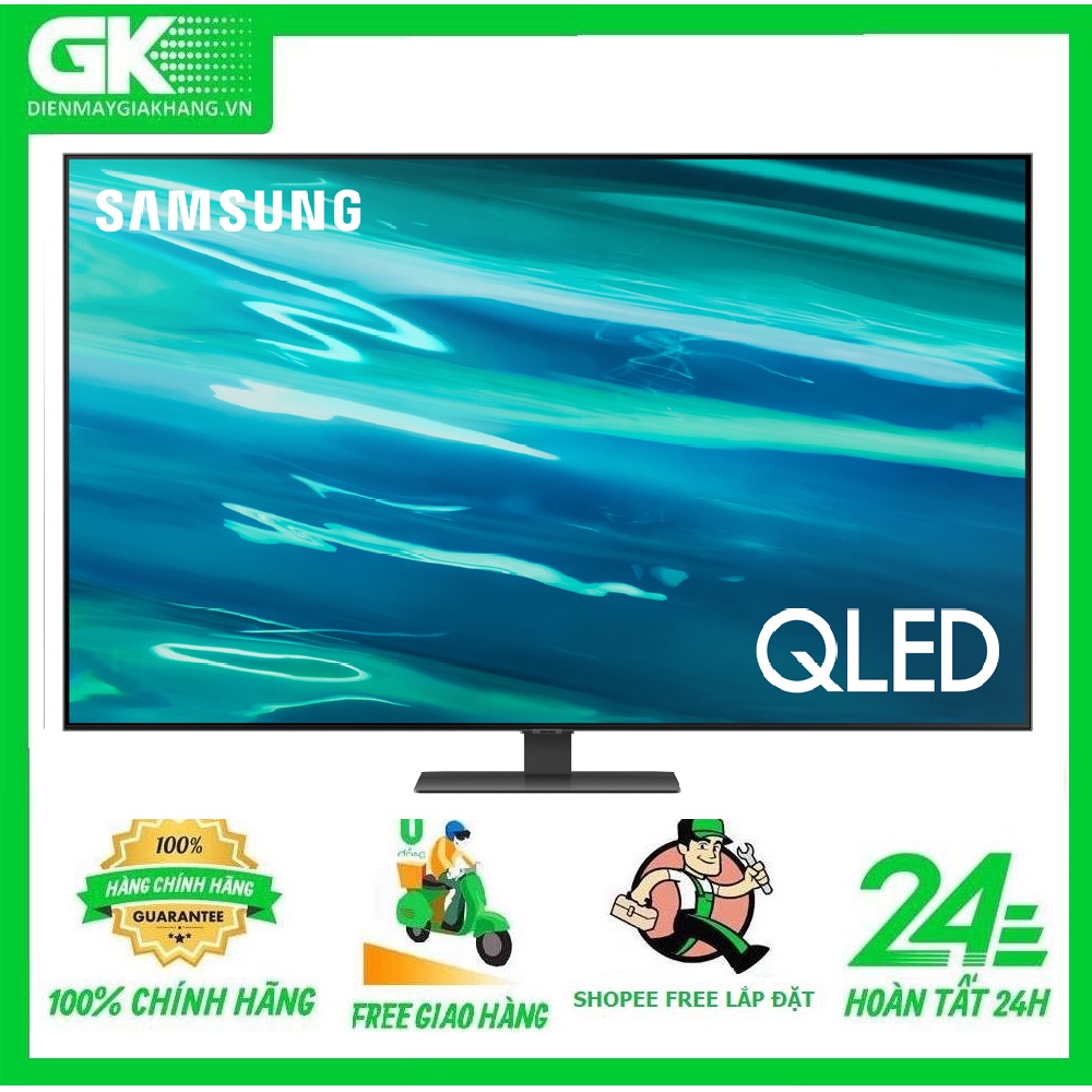 QA55Q80A MIỄN PHÍ CÔNG LẮP ĐẶT Smart Tivi QLED 4K 55 inch Samsung QA55Q80A Mới 2021