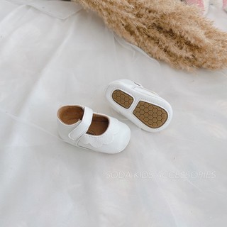 Giày tập đi búp bê vải trắng