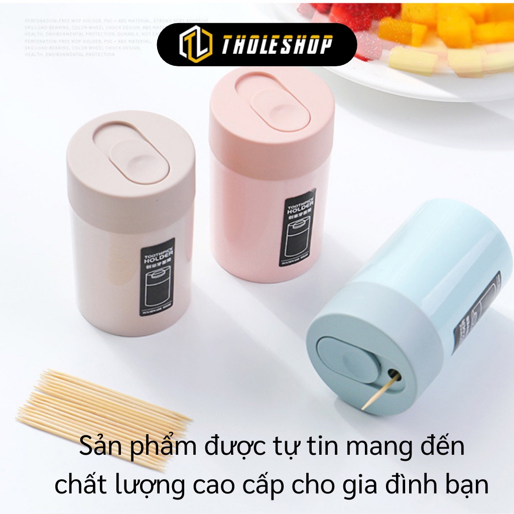 Hộp Đựng Tăm - Lọ Đựng Tăm Xỉa Răng Holder Nắp Bật, Đạt Tiêu Chuẩn Châu Âu 9644