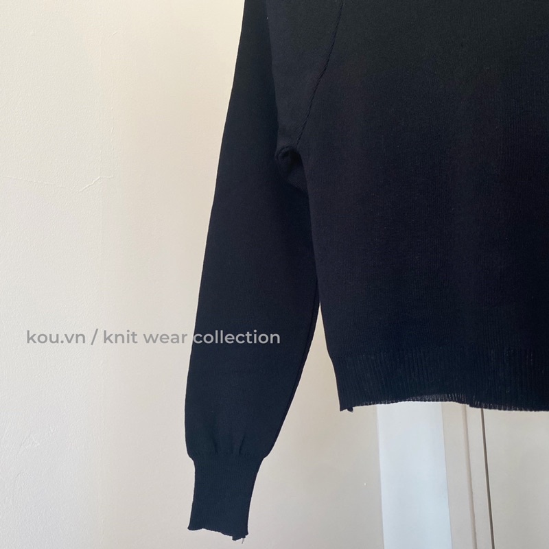 Áo croptop dài tay cổ thuyền trơn phong cách Hàn Quốc siêu xinh - CR21007