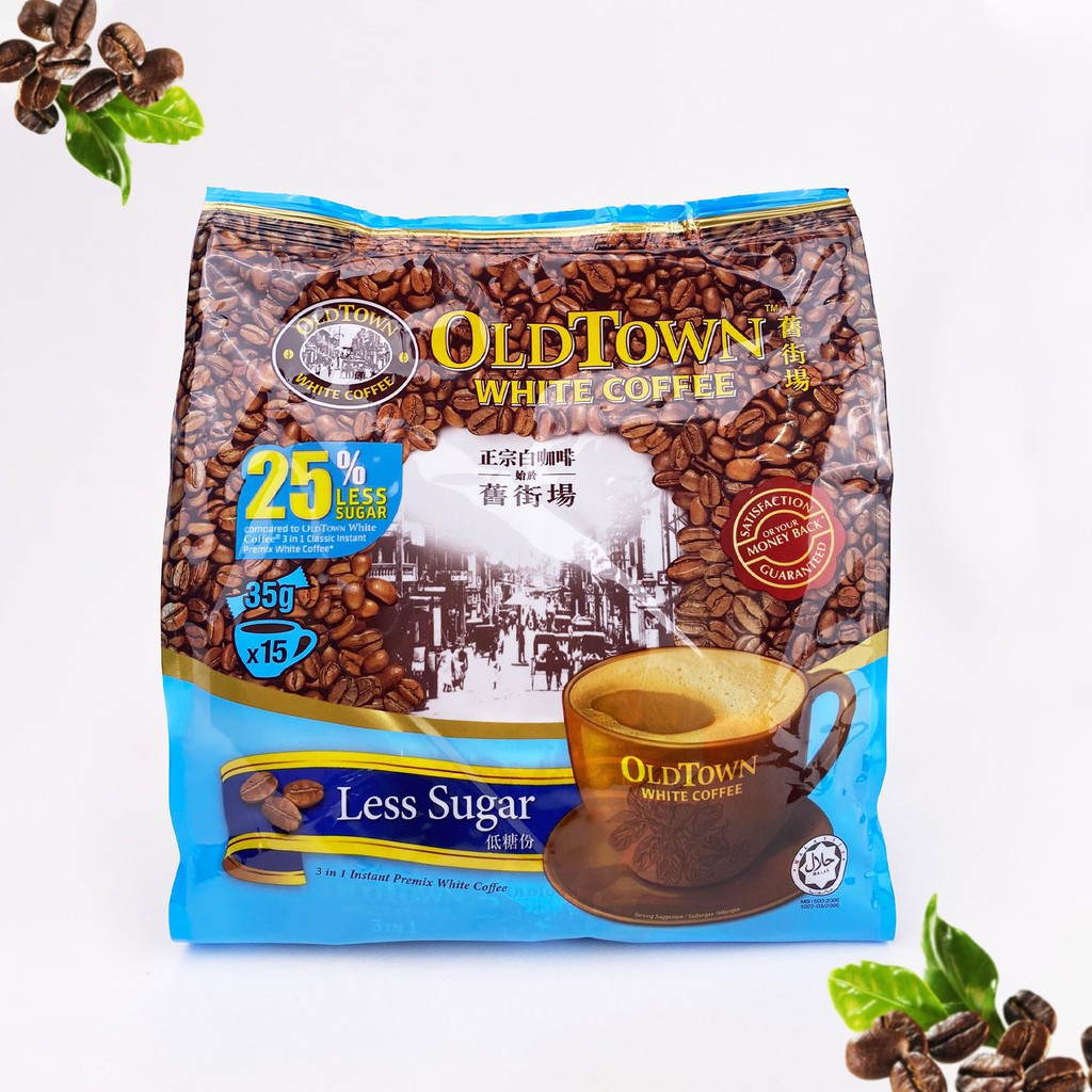 Cà Phê Trắng OldTown White Coffee Malaysia Ít Đường 15 Gói x 35G SÀI GÒN ĐẶC SẢN