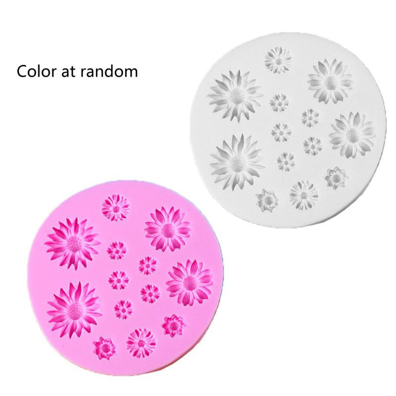Khuôn silicon tạo hình hoa hồng/cúc nhỏ xinh làm bánh/trang sức tiện lợi