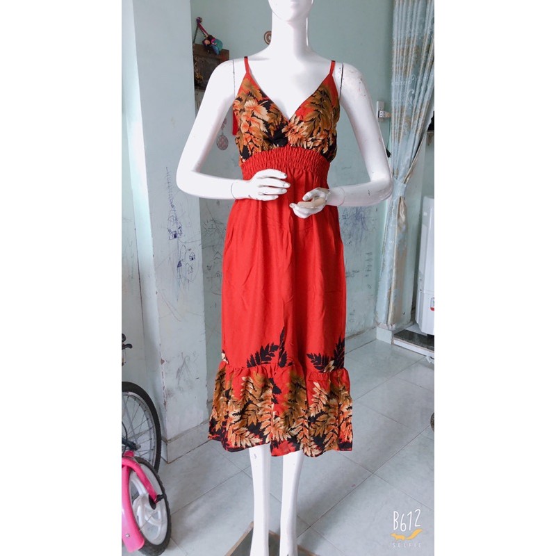 Đầm maxi - đầm lanh 2 dây - đuôi cá (48-65ky) | BigBuy360 - bigbuy360.vn