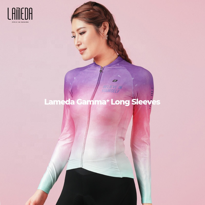 Áo Thể Thao Tay Dài Trọng Lượng Nhẹ Thoáng Khí Màu Gradient Thời Trang Cho Nữ