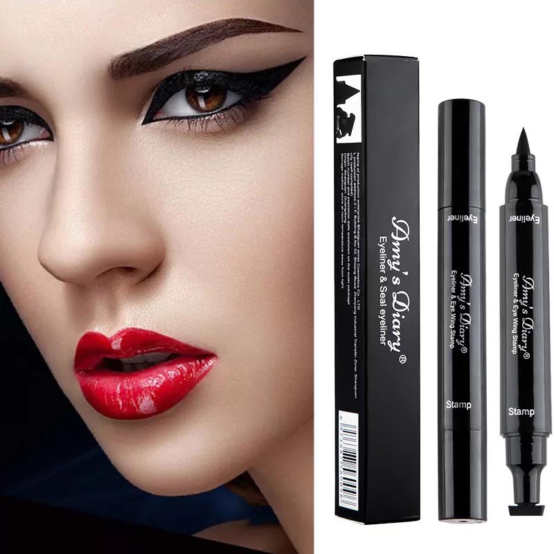 Bút Kẻ Mắt Dạng Đóng Dấu 2 Trong 1 Nhanh Khô Chống Thấm Nước