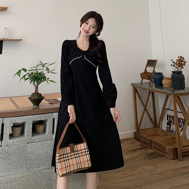 Đầm midi Perty thiết kế ngọt ngào thời trang mùa thu Hàn Quốc cho nữ