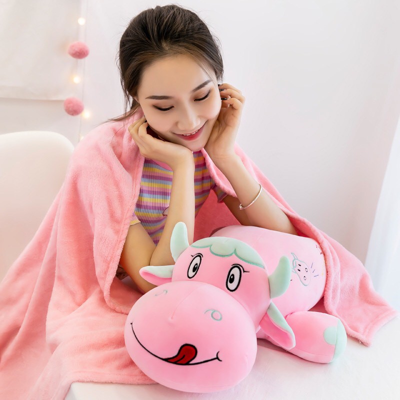 Bộ Chăn Gối Văn Phòng Trâu nằm dài