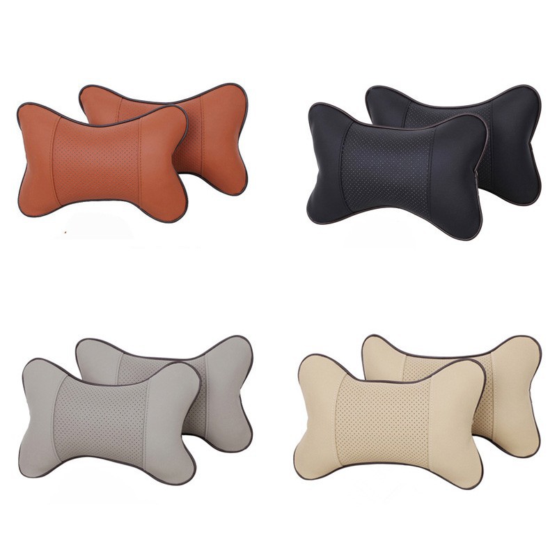 Gối tựa đầu kê cổ làm bằng da dùng cho ghế xe hơi