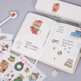 Bộ 6 miếng sticker giáng sinh noel 2020 (kích thước 13*22cm)