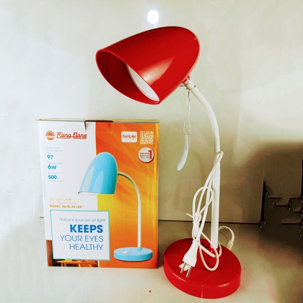 Đèn bàn học chống cận rạng đông RD-RL-38.LED - bảo vệ thị lực , 6W tiêt kiệm điện năng , bảo hành 24 tháng