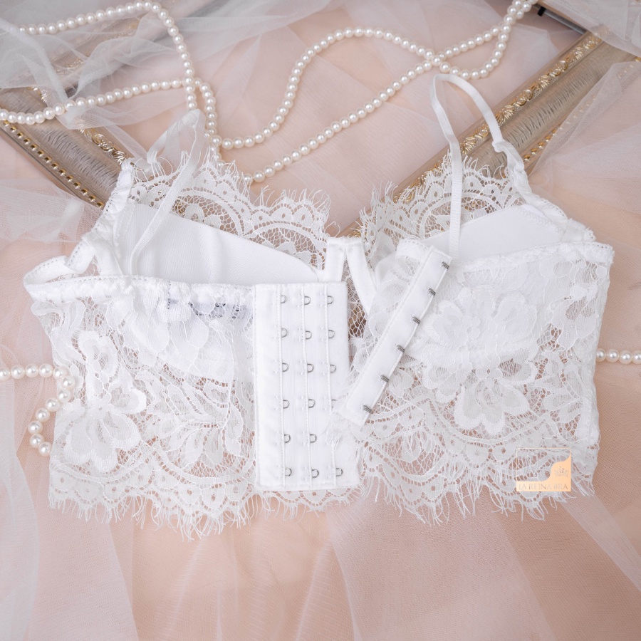 Áo Corset ren thiết kế LAREINA BRA - LRTK003 viền đính cúc cao cấp