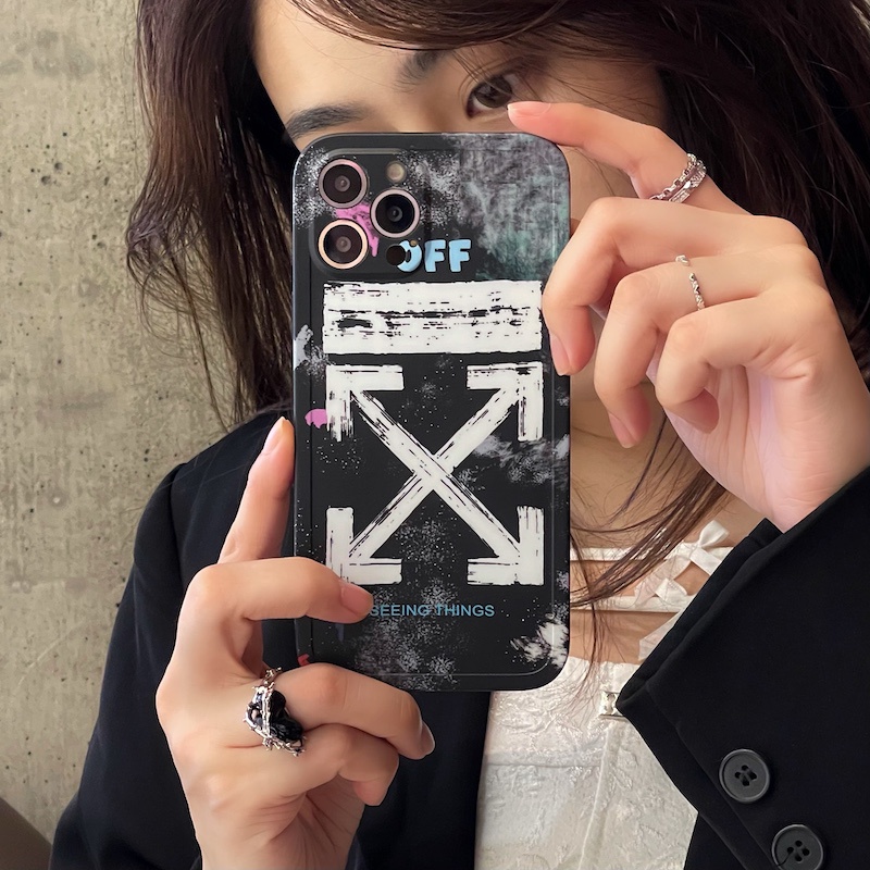 Ốp Điện Thoại In Logo Off White Cho iPhone 14 13 12 11 Pro Max X XS XR 7 8 Plus