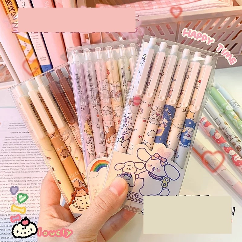 Set 6 bút bi hoạt hình dễ thương