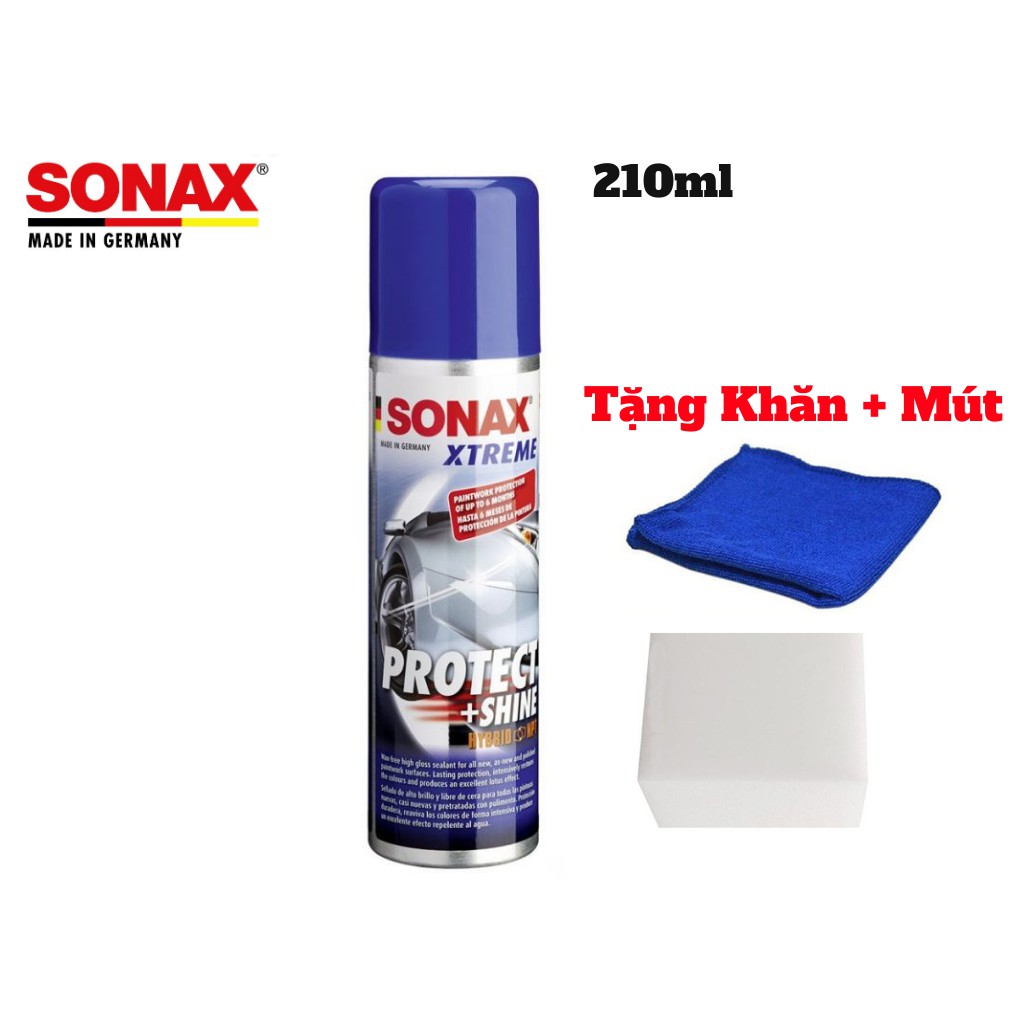 Chai Xịt Phủ Bóng Công Nghệ Nano Bảo Vệ Sơn Xe Sonax Xtreme 222100 210ml Tặng Khăn Mút