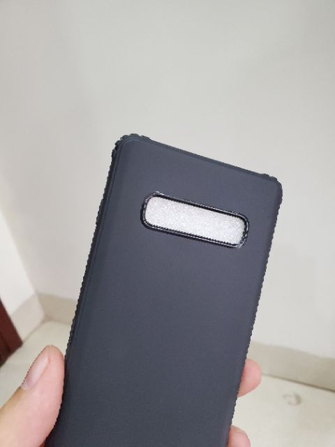 Ốp lưng Samsung Galaxy S10 Plus dẻo màu chống sốc thế hệ mới bảo vệ 4 Góc Đen