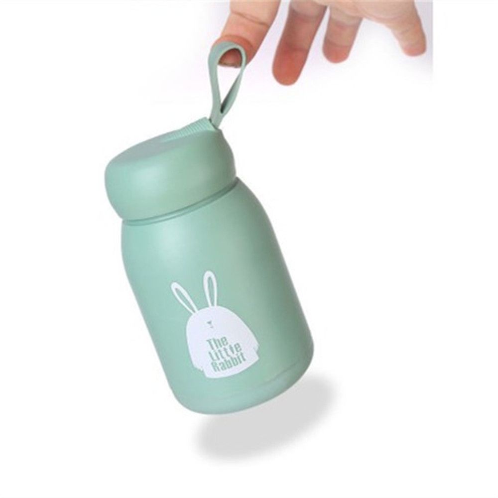 Bình giữ nhiệt bằng thủy tinh in hình thỏ hoạt hình dễ thương nhiều màu tùy chọn