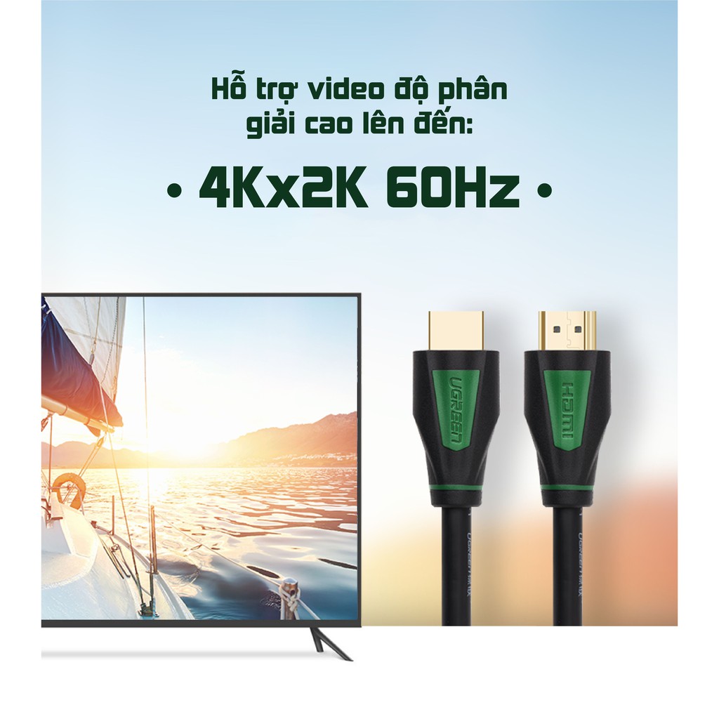 Dây HDMI 2.0 thuần đồng khử Oxy hóa UGREEN HD116