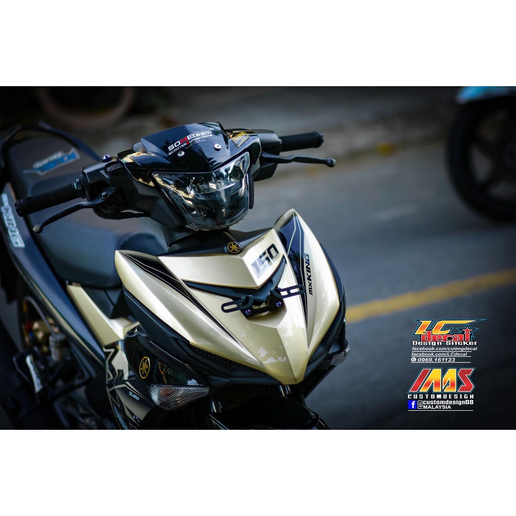 [Siêu Sale] [FreeShip] Tem Decal Rời mẫu MX vàng đồng cho Exciter 150 đen - có thể phối màu theo xe khách hàng