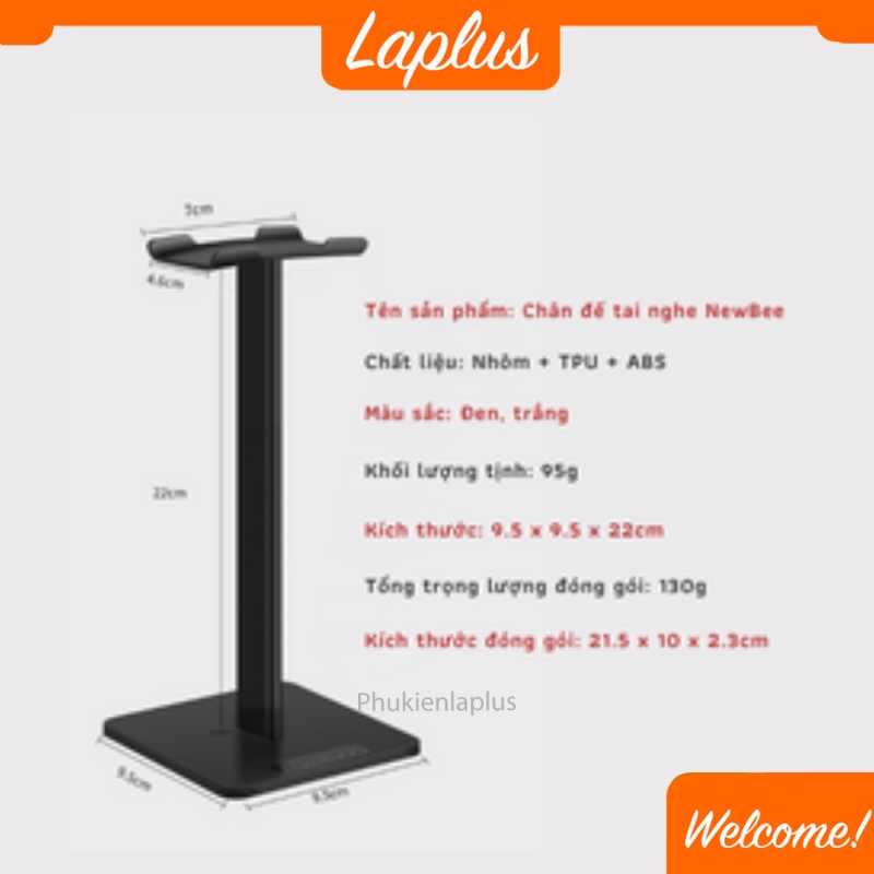 Giá treo tai nghe - Giá đỡ headphone NewBee G12AZ1 gọn nhẹ chắc chắn chất liệu nhôm cao cấp
