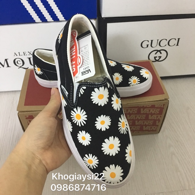 [SALE SỐC-SẴN HÀNG] Giày vanz slip on lười Hoa size 36-&gt;39