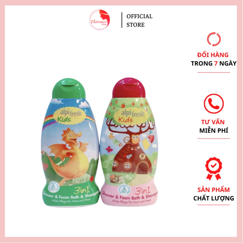 Sữa tắm gội toàn thân cho bé Alpi Fresh Kids 3in1