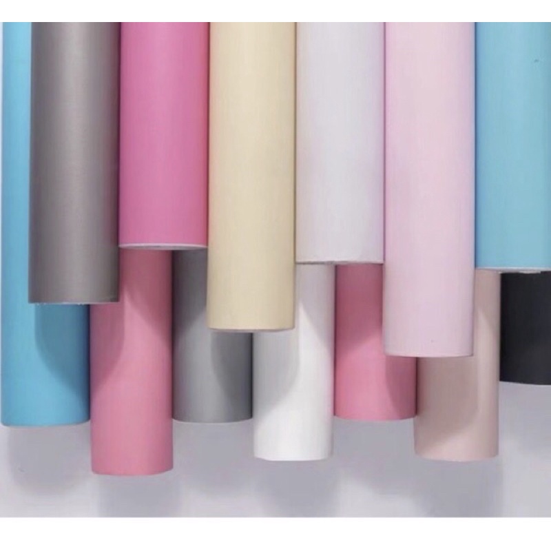 decal dán tường màu Hồng phấn nhạt trơn sẵn keo khổ 45cm | BigBuy360 - bigbuy360.vn