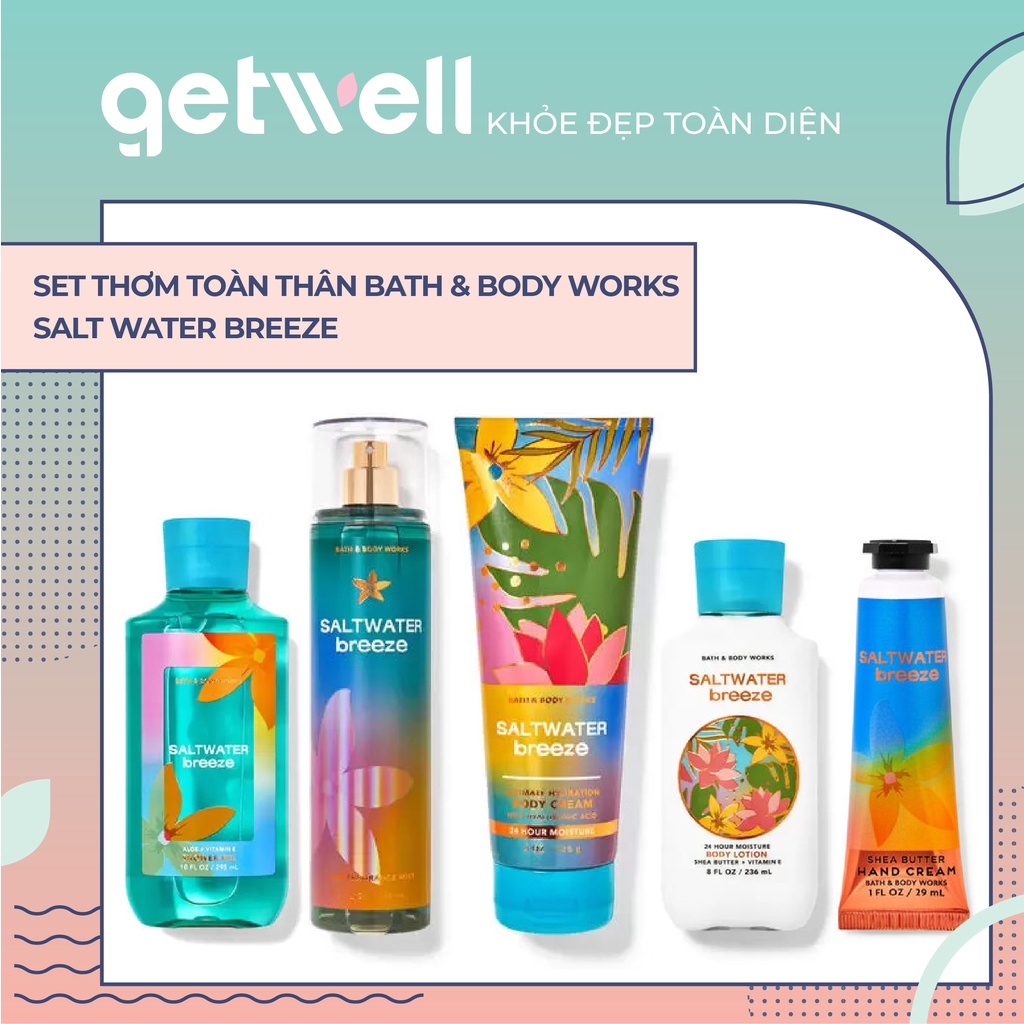 SALTWATER BREEZE | Sản Phẩm Tắm Dưỡng Xịt Thơm Toàn Thân Bath & Body Works