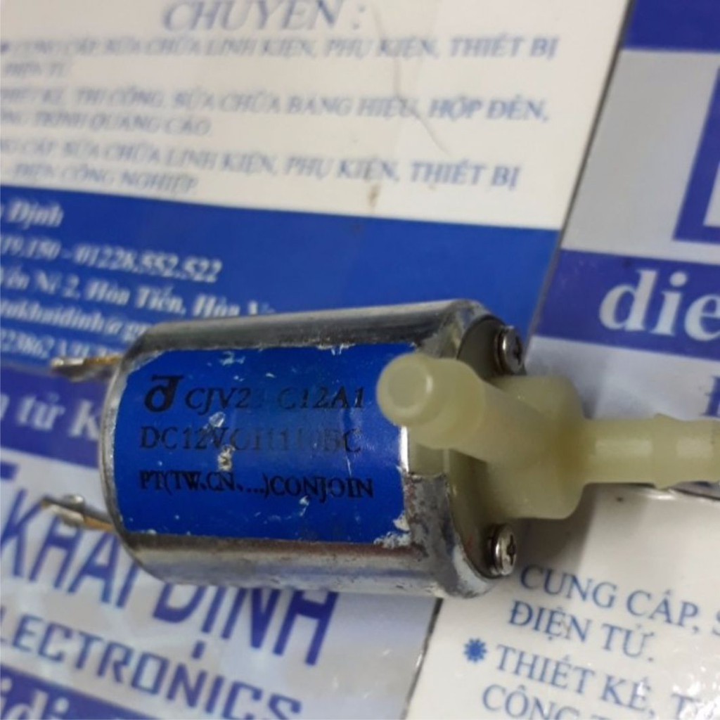 van điện nước DC12V 1 IN, 1 OUT thường đóng ống dây phi 4mm kde2973