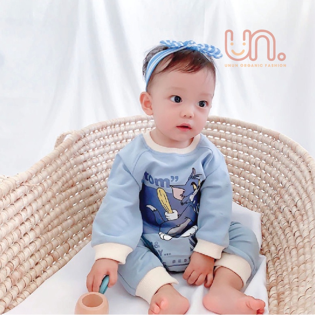 [HÀNG CAO CẤP]  Bodysuit Cho Bé Trai Bé Gái Sơ Sinh - 3 Tuổi Hình Tom &amp; Jerry Chất Nỉ Da Cá Siêu Ấm-UnUn kids - B1123