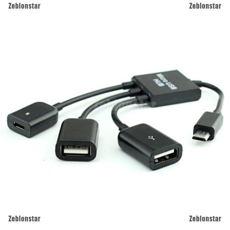 Cáp Chia Cổng Otg Micro USB 3 / 4 Cho Điện Thoại Android