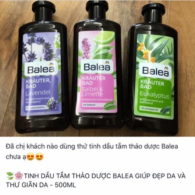 Tinh dầu tắm balea