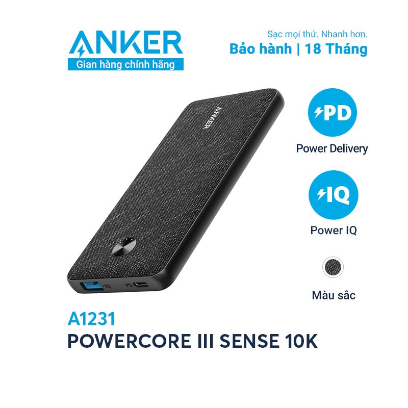 Pin sạc dự phòng ANKER PowerCore III Sense 10K 10000mAh - A1231