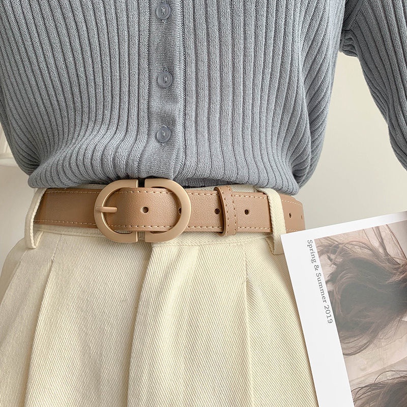 Thắt Lưng Màu Đen Thiết Kế Đơn Giản Phong Cách Hàn Quốc Thời Trang Mùa Hè Cho Nữ