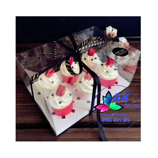 SET 10 HỘP MICA ĐỰNG BÁNH CUPCAKE 6 BÁNH (2112.026)