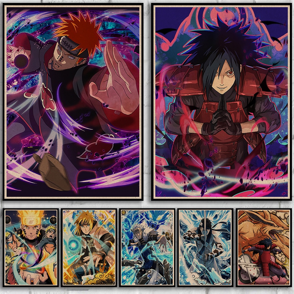 Tranh Dán Tường Trang Trí In Hình Anime Naruto Kakashi Kaki Sasuke Itachi Ms: 321