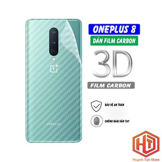 Miếng dán decal carbon mặt sau Oneplus 8 chống trầy mặt lưng, chống bám vân tay